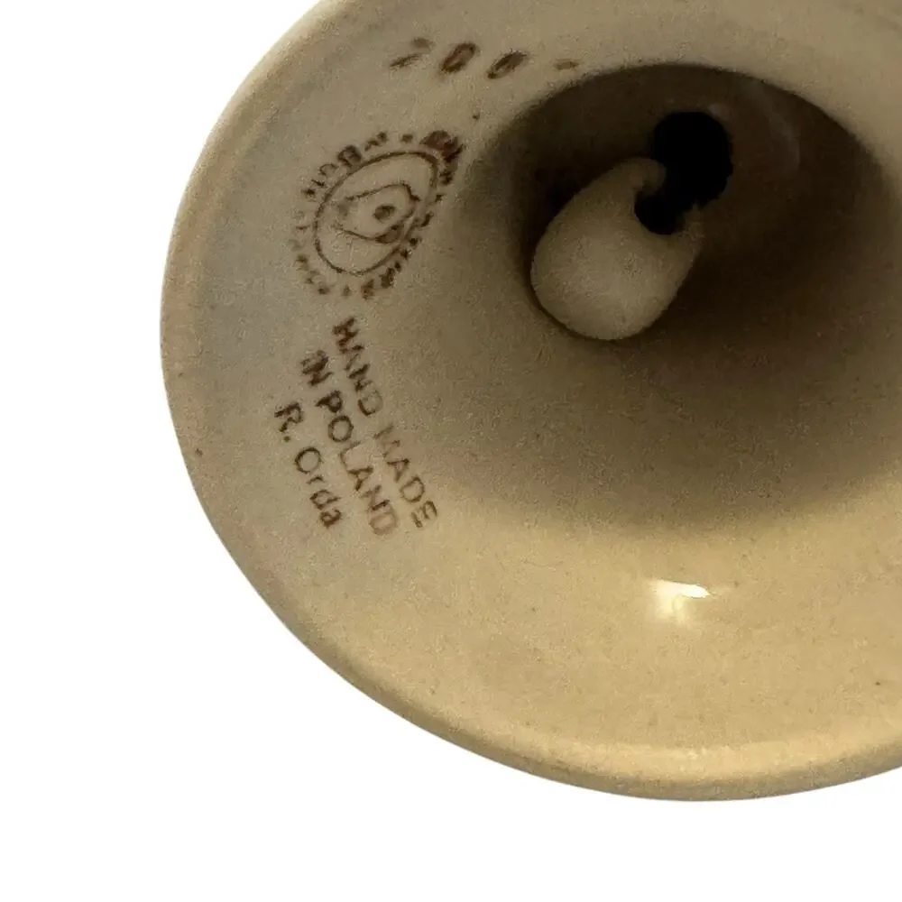 Boleslawiec Polish Pottery Bell Collectible Small 3” Tall Hand Made Numbered NWT